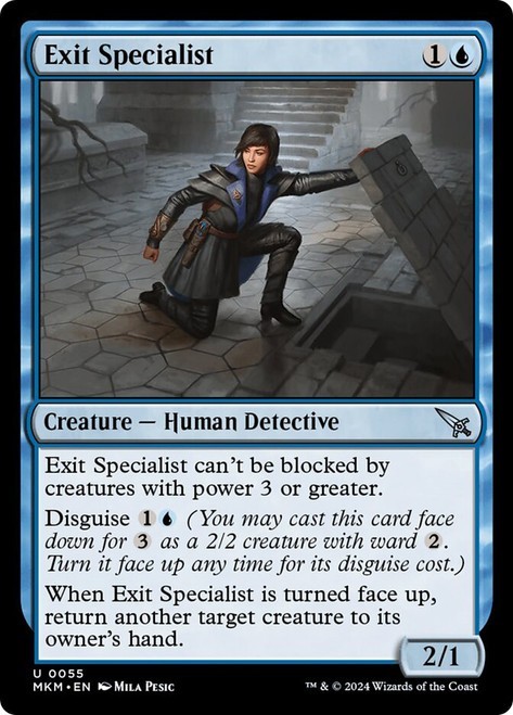 Exit Specialist 55 MKM MTG Blue Disguise Uncommon Human Detective 2024 Pesic NM