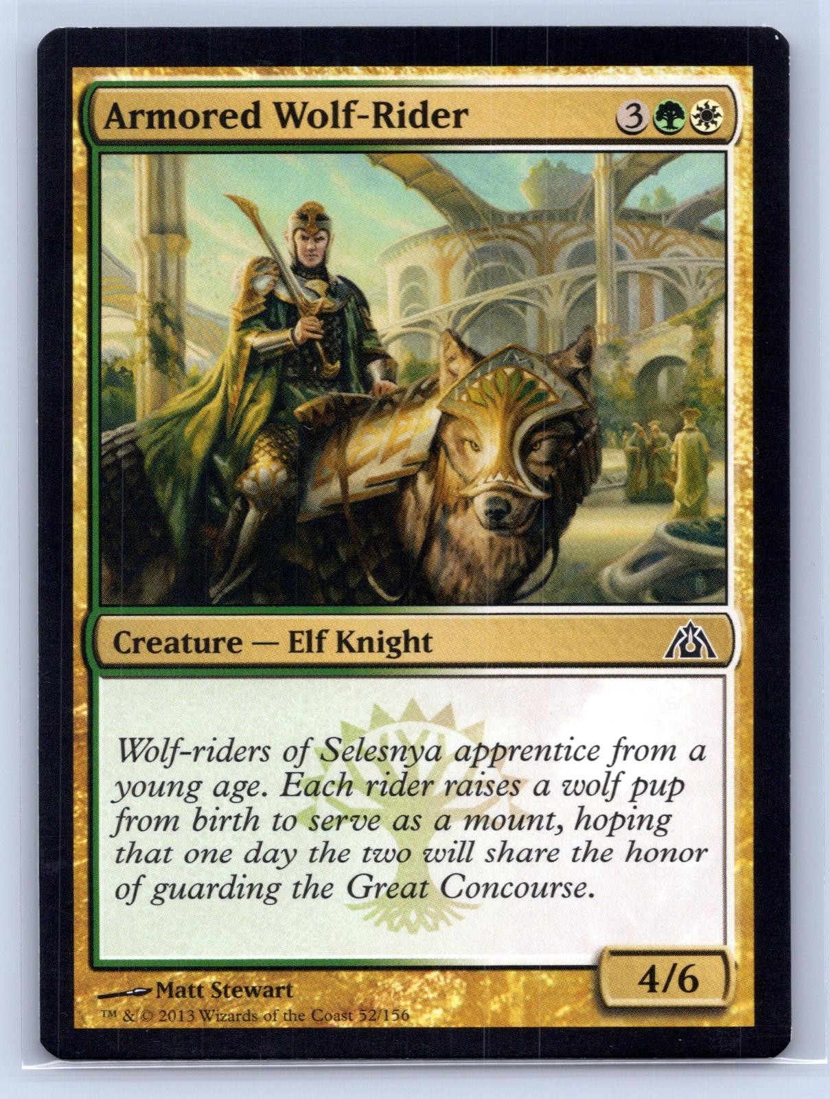 ARMORED WOLF-RIDER 52 COMMON DRAGON’S MAZE MAGIC: THE GATHERING LIGHTLY PLAYED