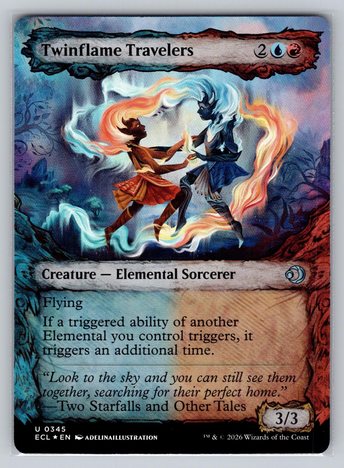 MTG Twinflame Travelers (Showcase) 345 Foil Uncommon Lorwyn Eclipsed NM
