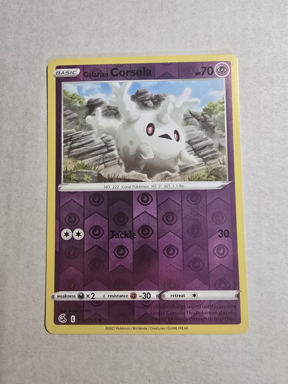 Galarian Corsola 117/264 Swsh08: Fusion Strike Reverse Holo