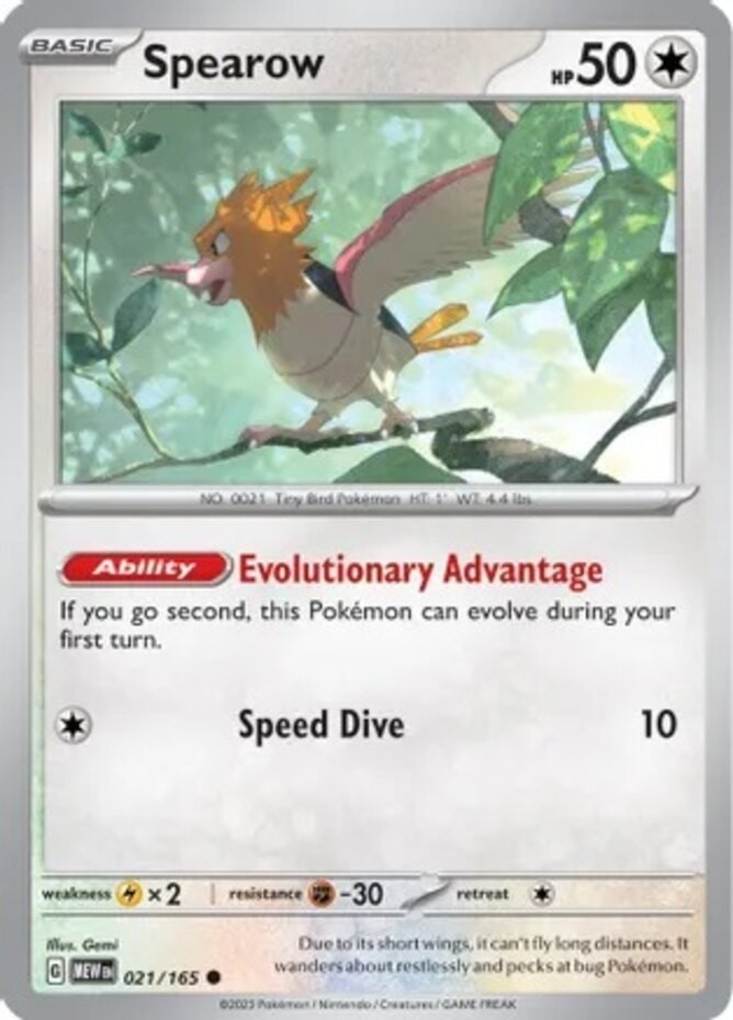 Spearow – 021/165 – Common – Near Mint