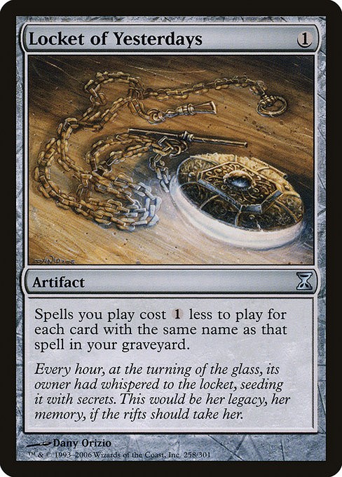 Locket of Yesterdays NonFoil Time Spiral 258 NM MTG
