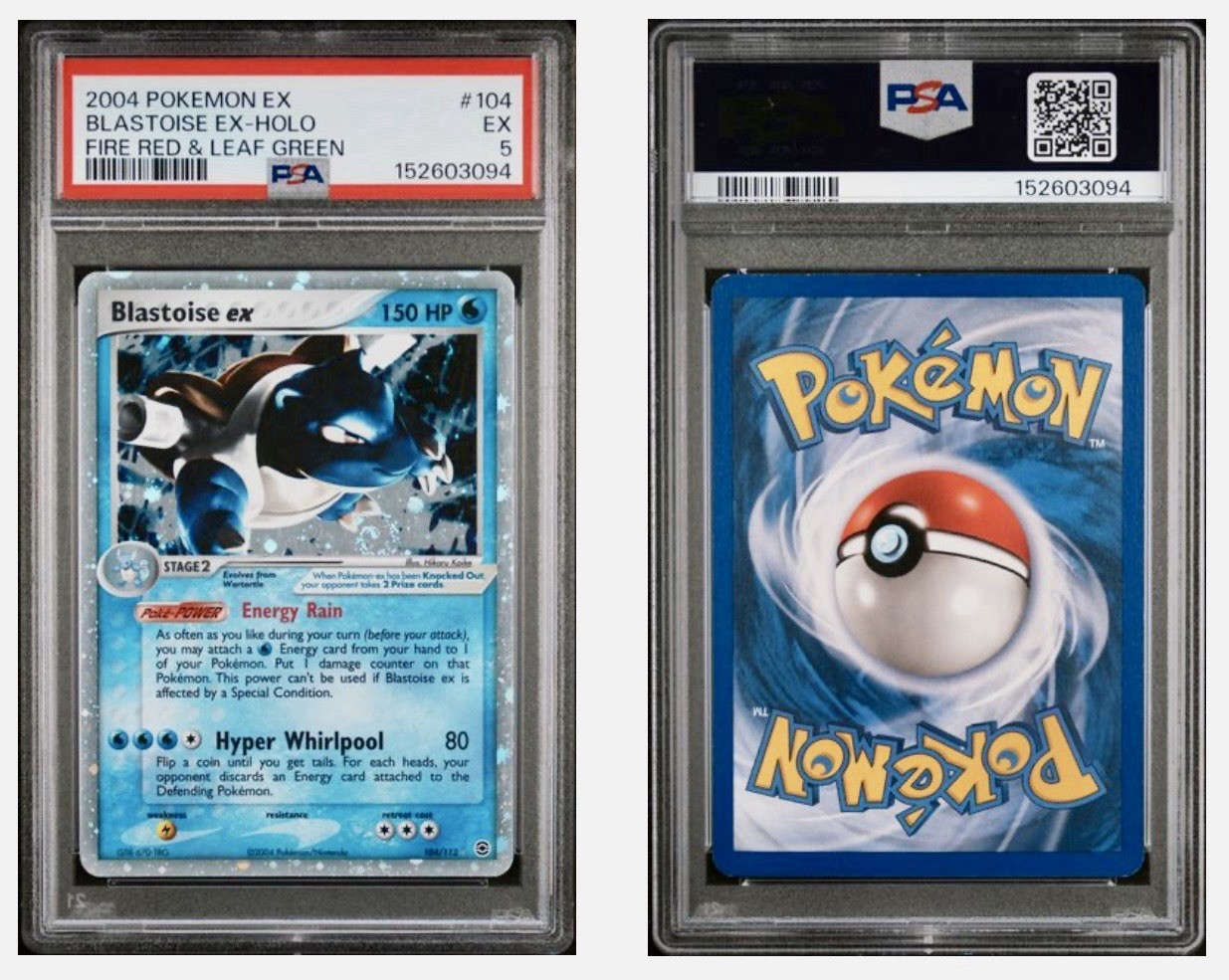 Blastoise Ex Holo Fire Red And Leaf Green Swirl PSA 🌀 💦 🐢