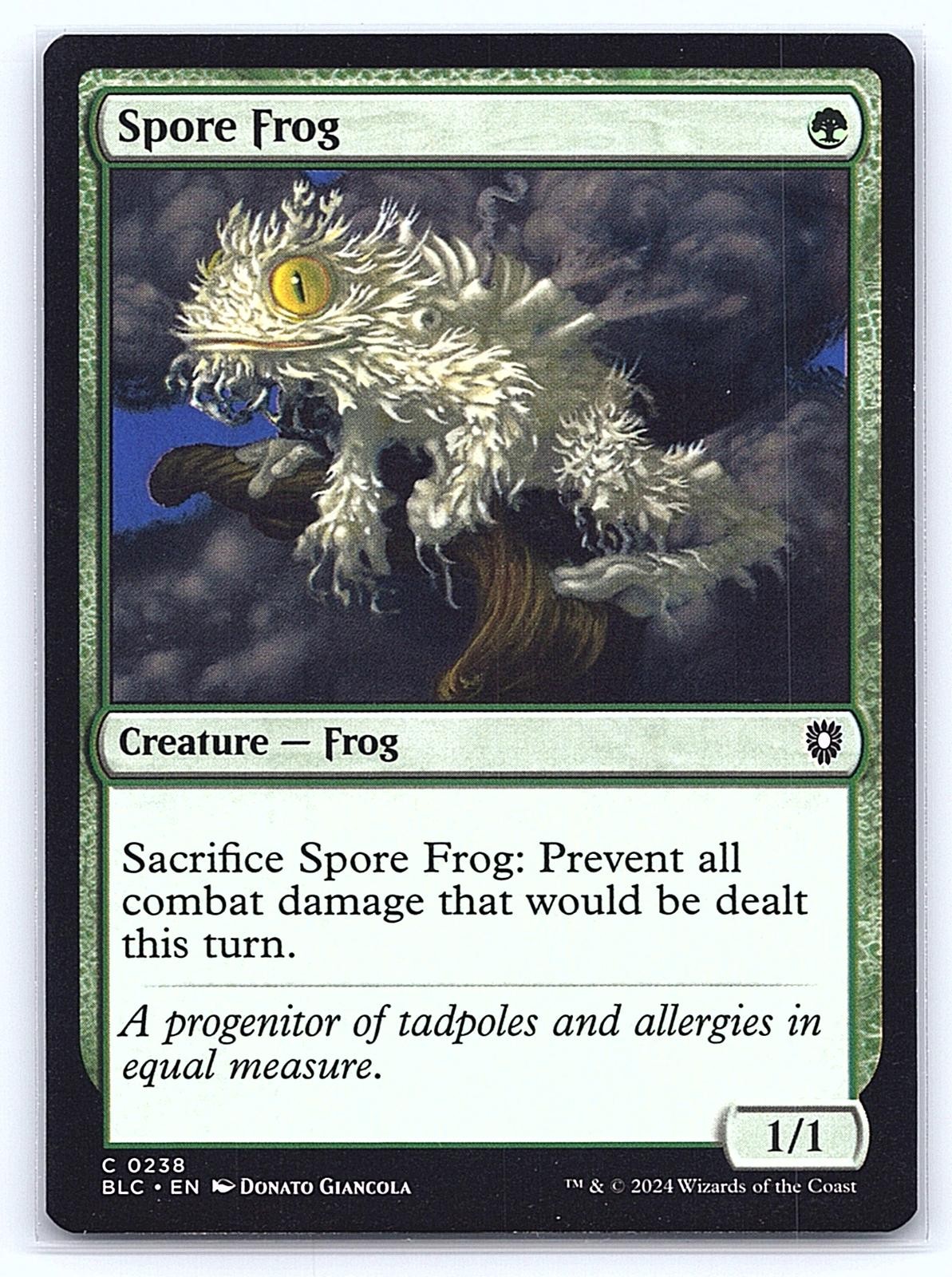 Spore Frog 238 Common Commander: Bloomburrow Magic: The Gathering Lightly Played