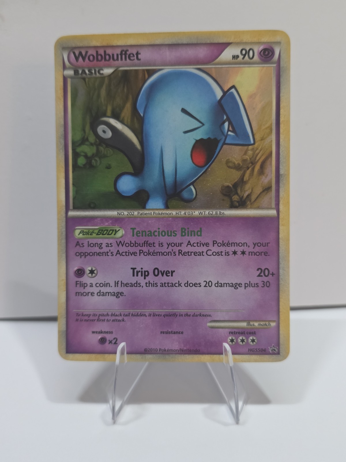 Pokemon Card Wobbuffet HGSS04 Promo Holofoil Rare Vintage 2010 Swirl