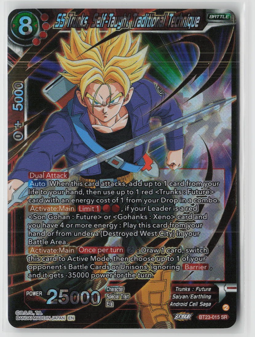 SS Trunks, Self-Taught Traditional Technique Foil Super Rare BT23-015 NM