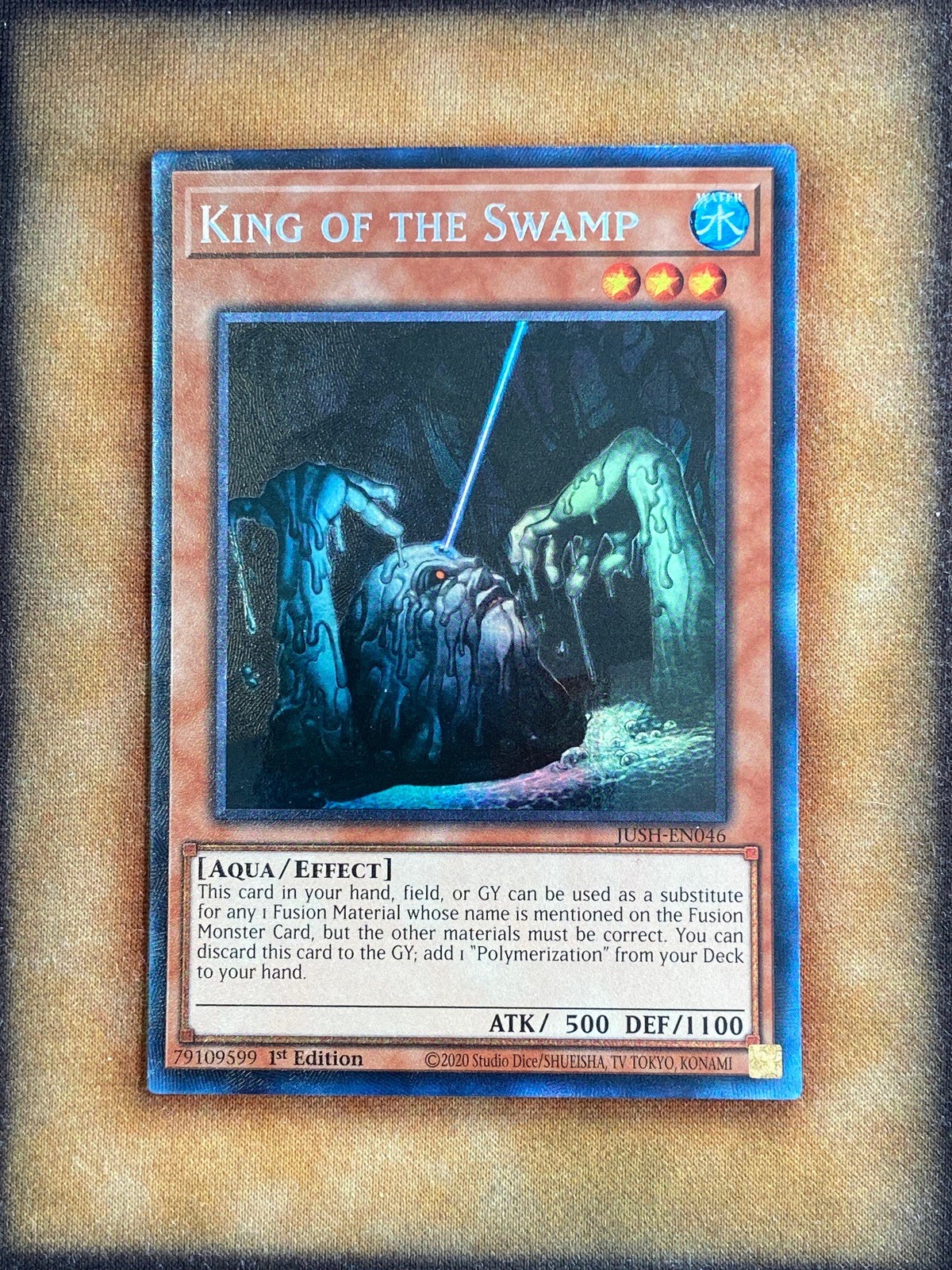 Yugioh King of the Swamp JUSH-EN046 Collector Rare 1st Ed NM