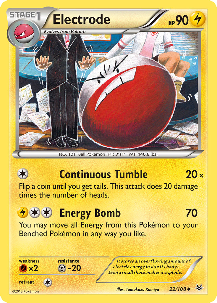 ELECTRODE – (ARTIST TOMOKAZU KOMIYA) POKEMON UNCOMMON ROARING SKIES 22/108 NM