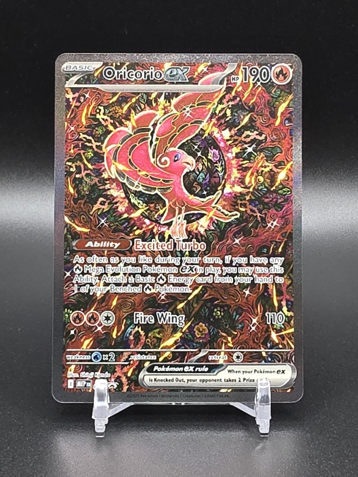 Oricorio ex 024 Phantasmal Flames Black Star Promo Full Art Pokemon TCG NM
