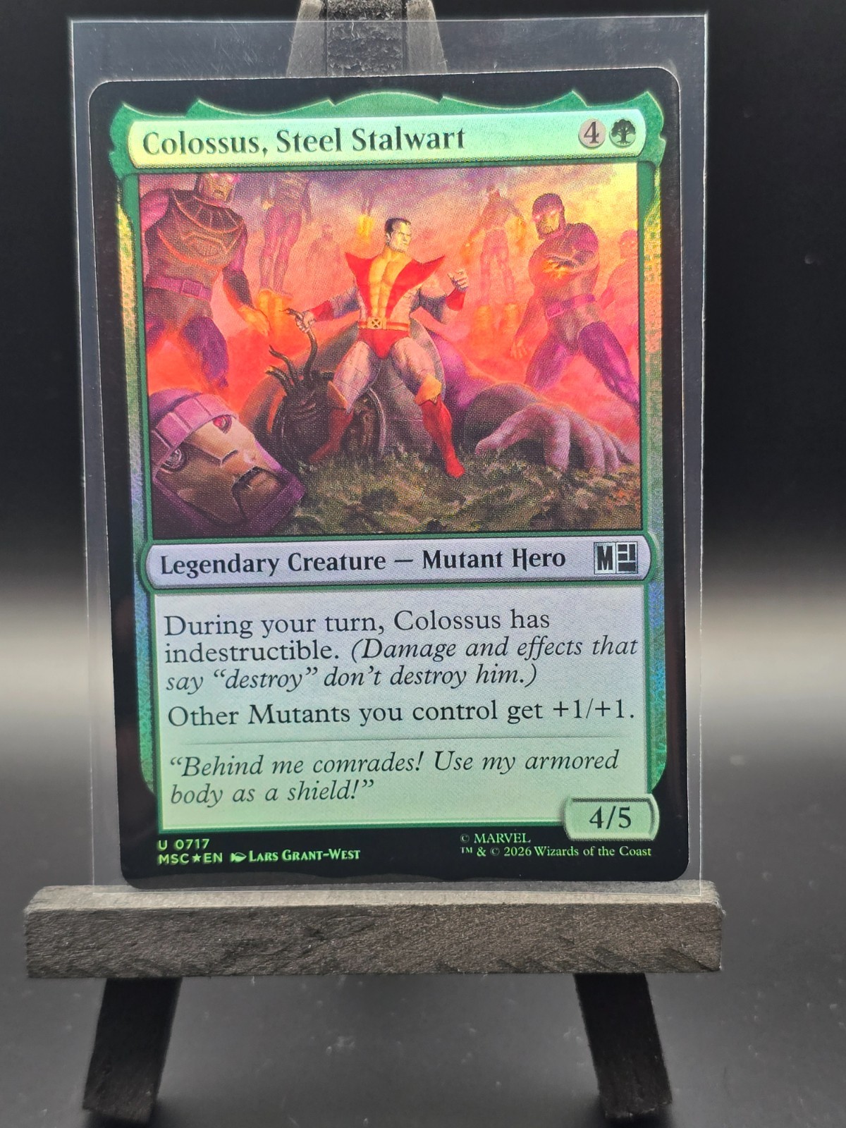 Colossus, Steel Stalwart FOIL Marvel Super Heroes Commander NM MTG