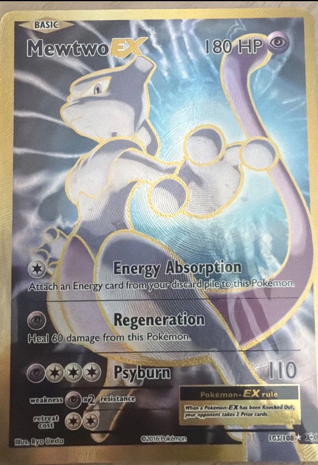 Mewtwo EX (Full Art) 103/108 Evolutions Holo