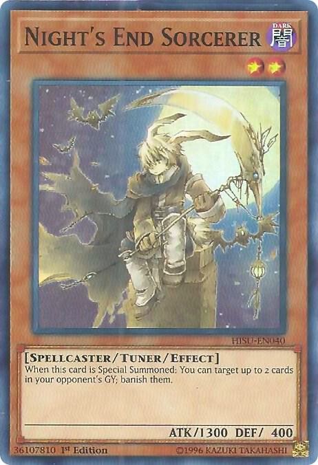 Yugioh Night’s End Sorcerer 1st Edition Super Rare HISU-EN040 NM
