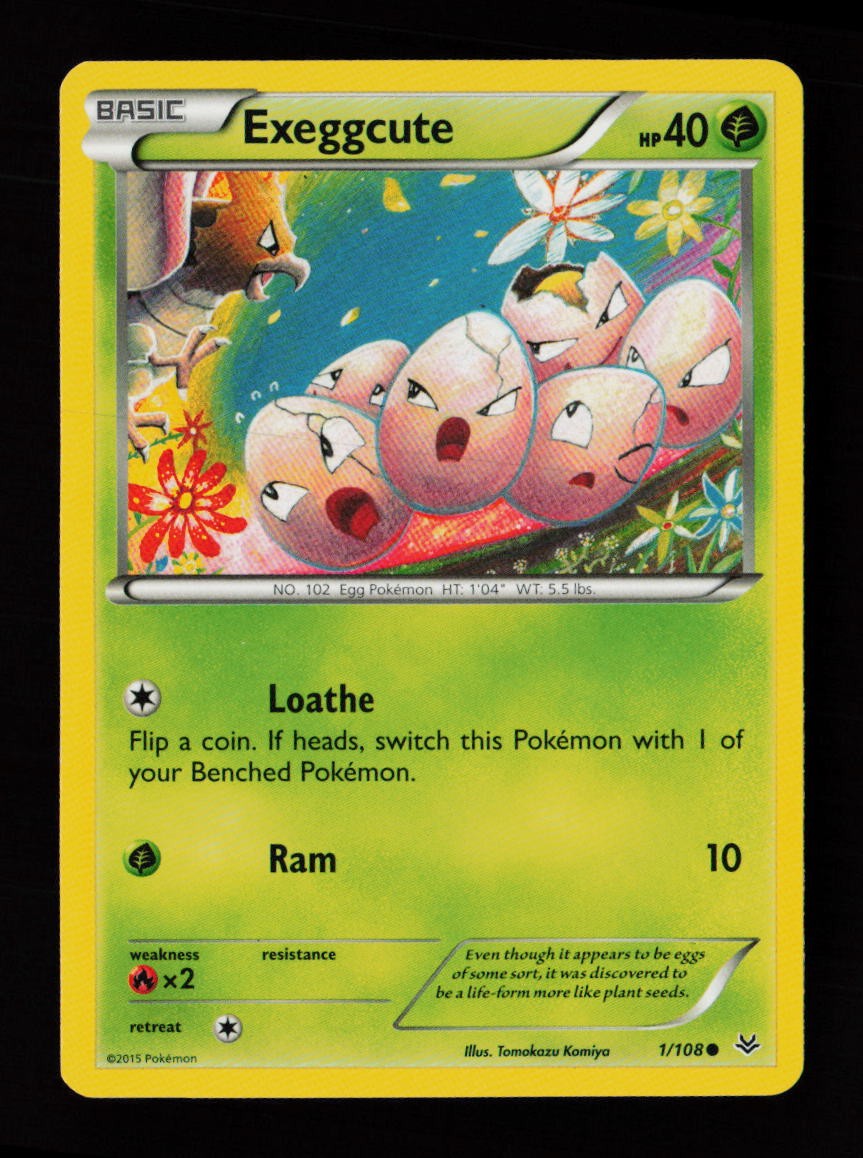 Exeggcute 1/108 Common Tomokazu Komiya Roaring Skies Pokemon Cards