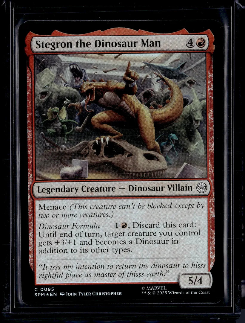 Stegron the Dinosaur Man – 95 – SPM – Foil – NM – MTG Magic the Gathering