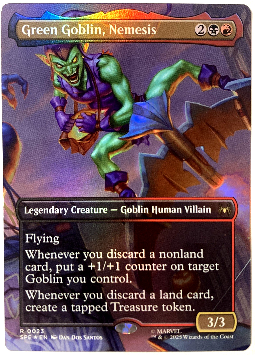 MTG Green Goblin, Nemesis (Borderless Foil) Marvel’s Spider-Man 23 NM