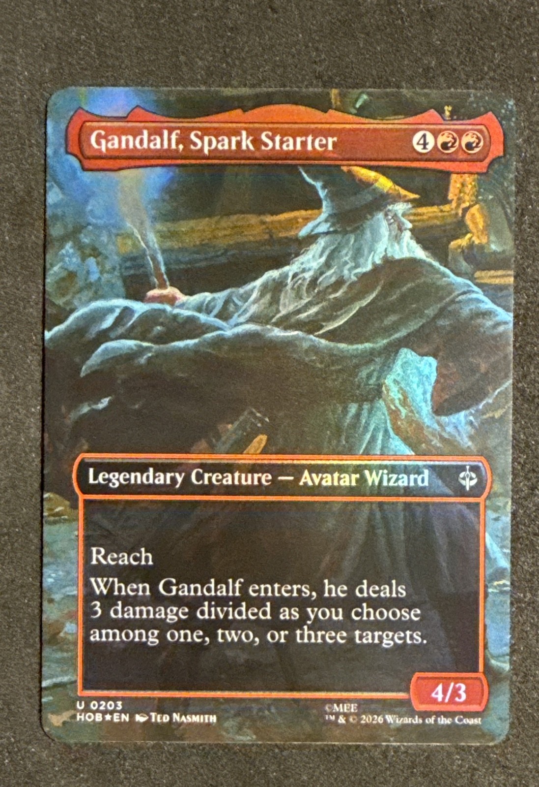 Gandalf, Spark Starter (Borderless) The Hobbit Foil #0203 NM