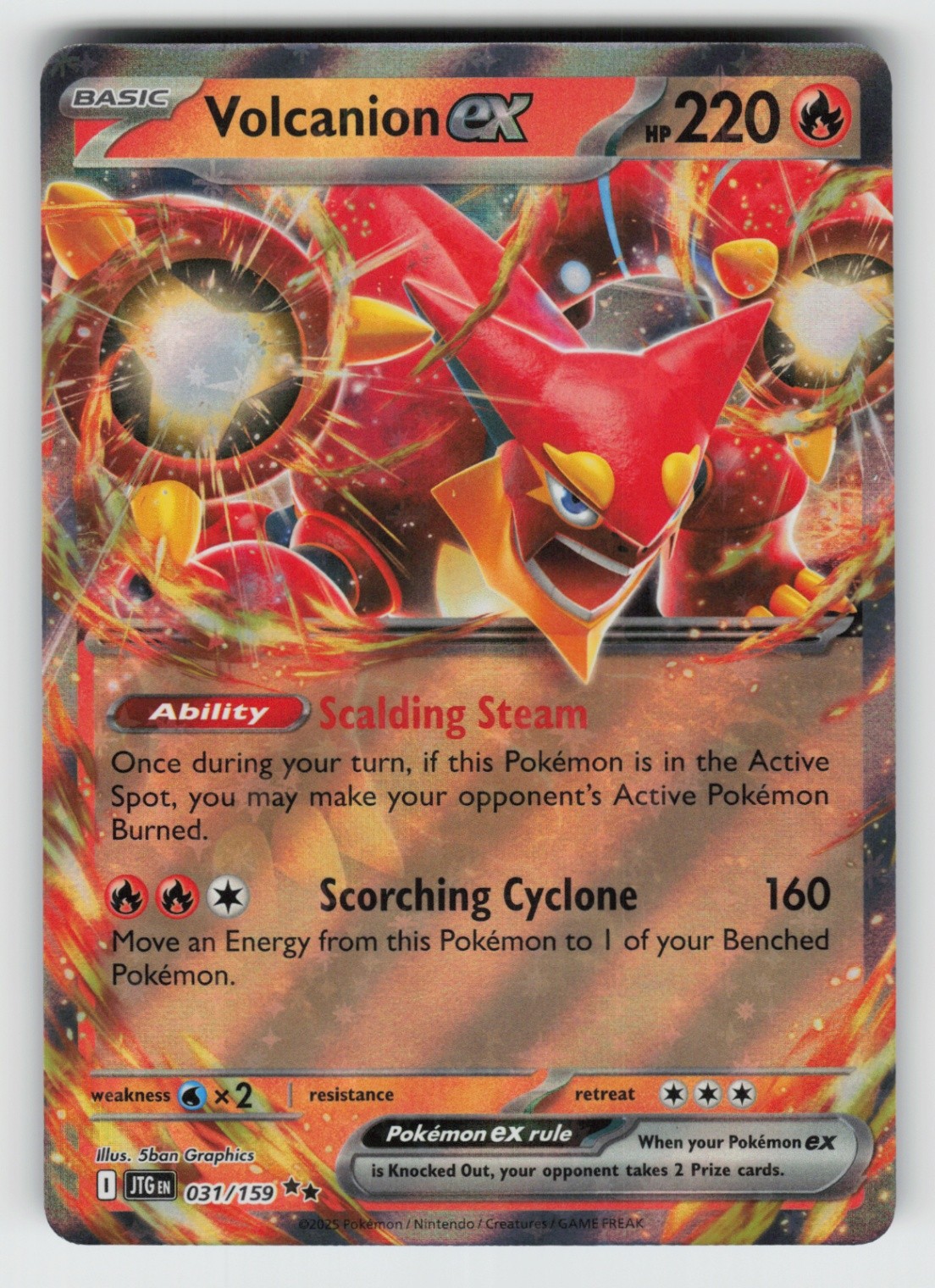 UR – 02 Holo Volcanion ex 031/159 Double Rare SV09: Journey Together