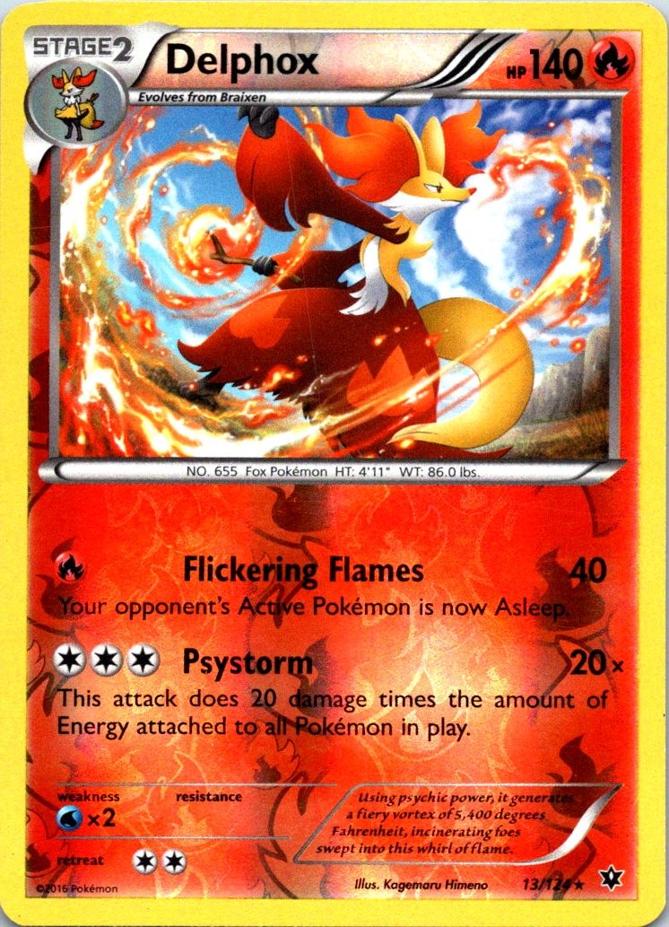 Delphox Reverse Holo XY – Fates Collide 13/124 LP Pokemon