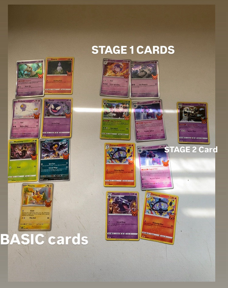 Pokémon Cards BASIC, STAGE1, AND STAGE2 CARDS