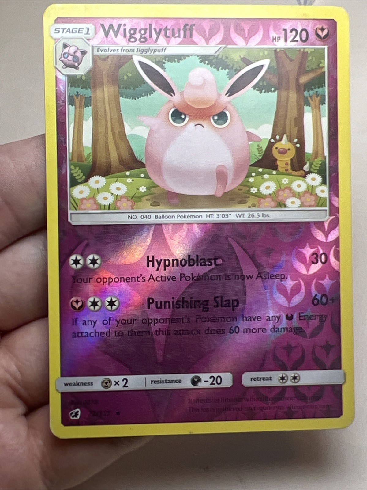 HP Wigglytuff 72/111 Reverse Holo Crimson Invasion AUTHENTIC Pokemon Card