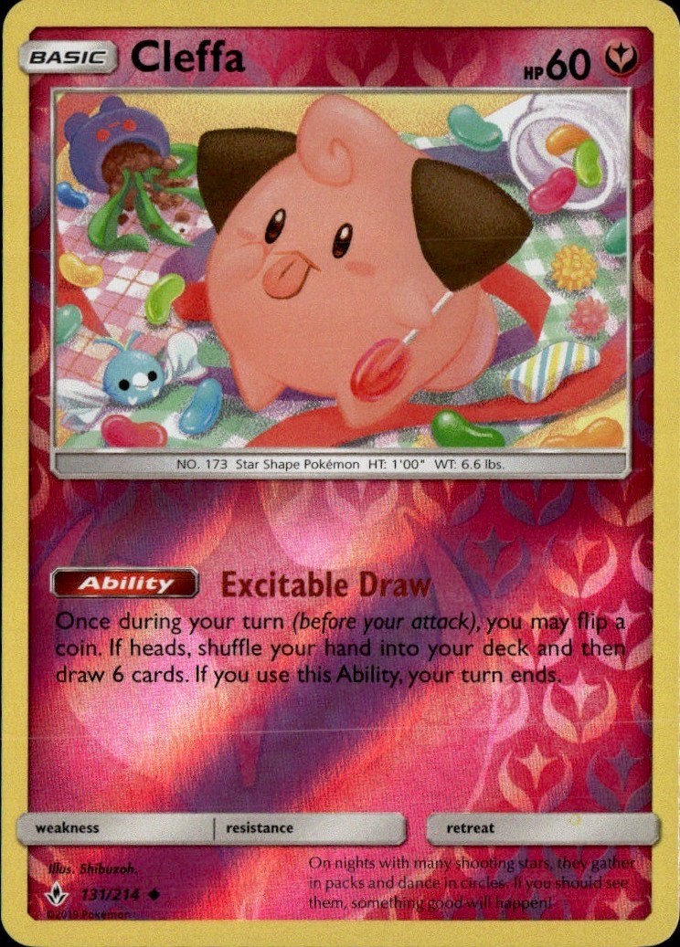 Cleffa Uncommon SM – Unbroken Bonds 131/214 NM
