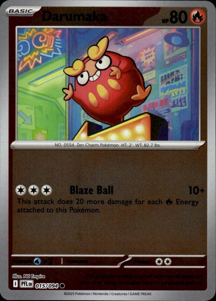 Darumaka 015/094 REVERSE HOLO Phantasmal Flames C NM NC Empire
