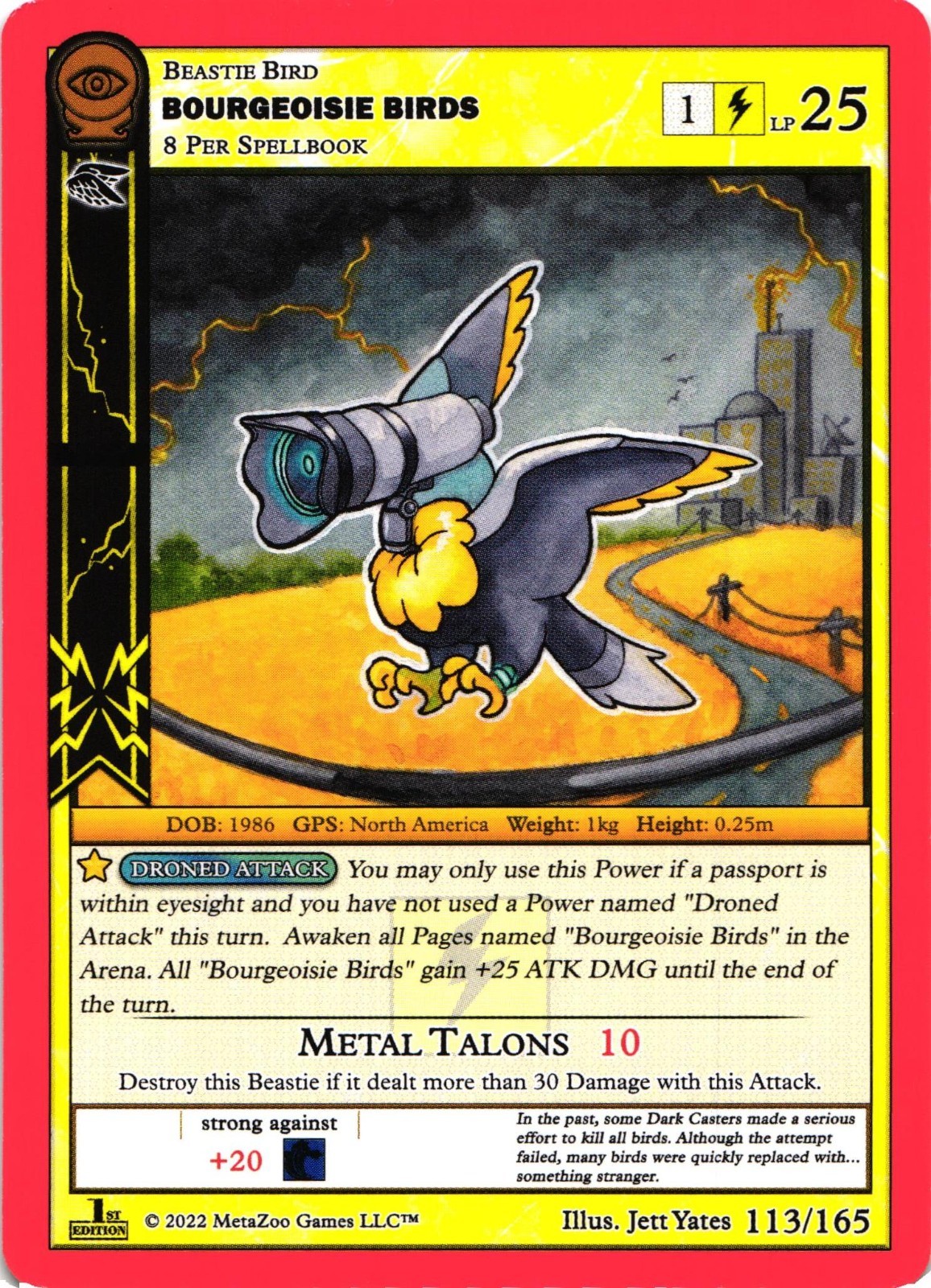 MetaZoo CCG Bourgeoisie Birds First Edition 113/165 Regular Bronze Card