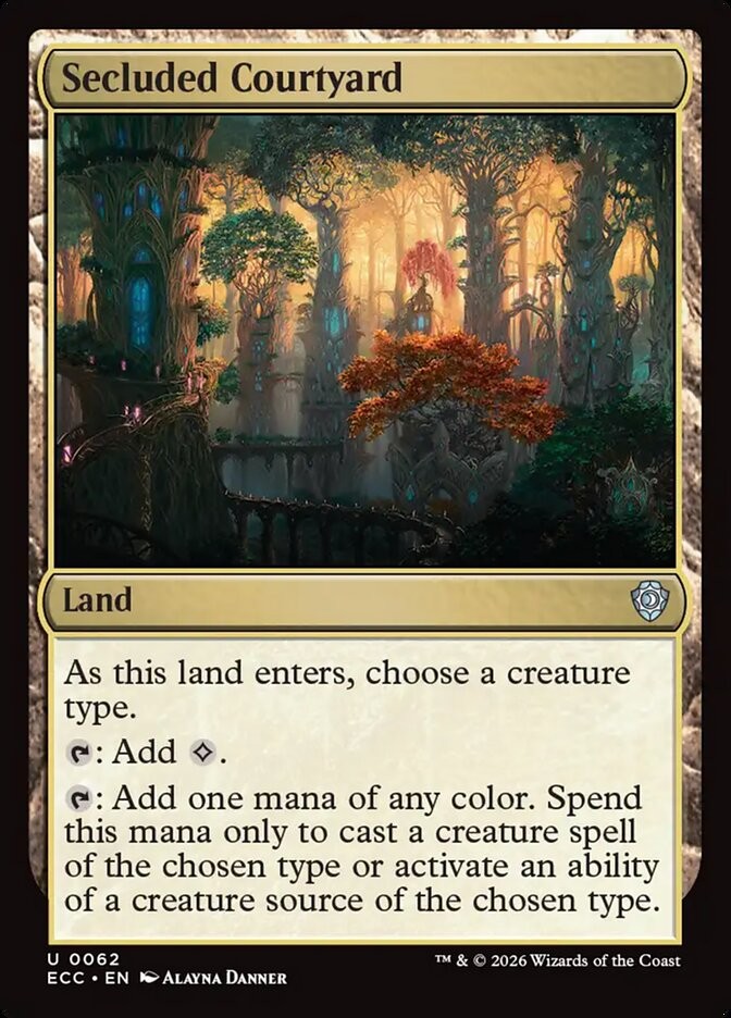 Secluded Courtyard 62 NM Lorwyn Eclipsed Commander MTG