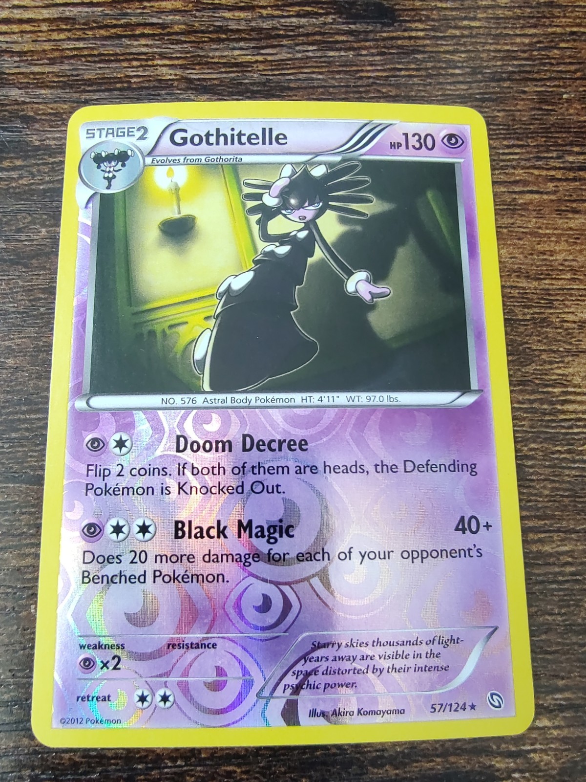 Pokemon Dragons Exalted Gothitelle 57/124 Reverse Holo Card