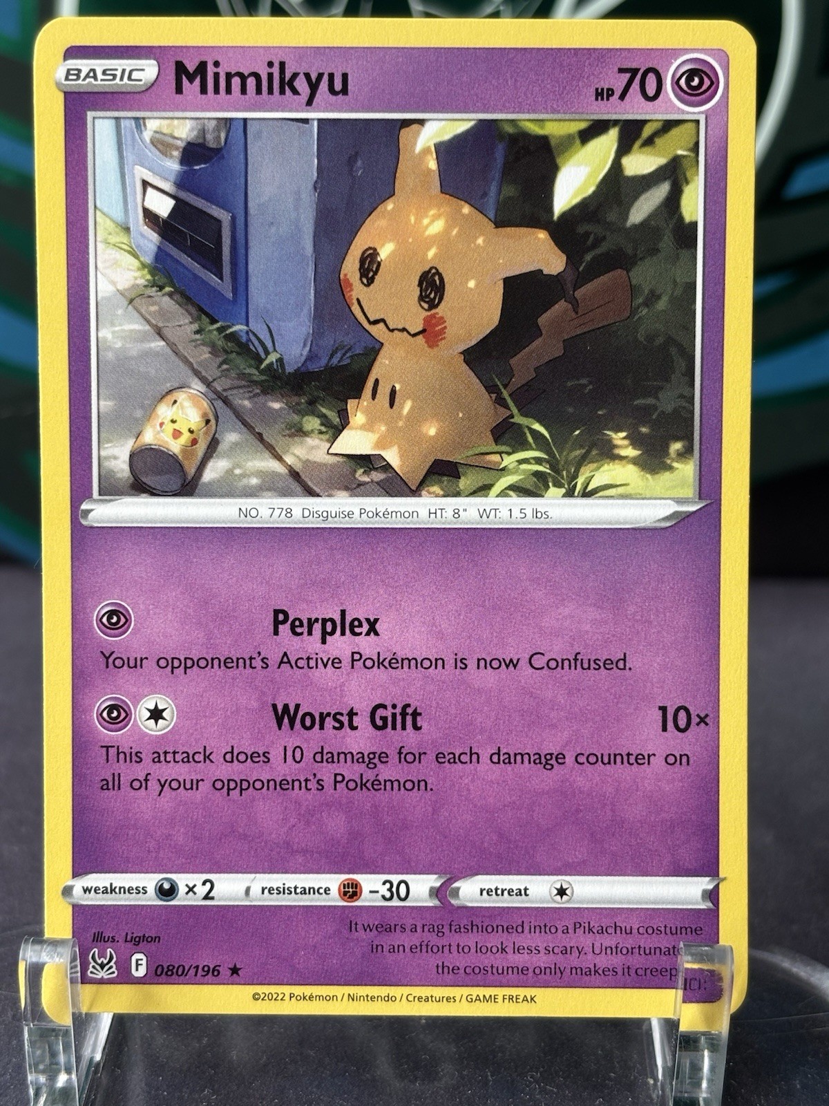 Pokemon Mimikyu Lost Origin #080/196 Rare Near Mint
