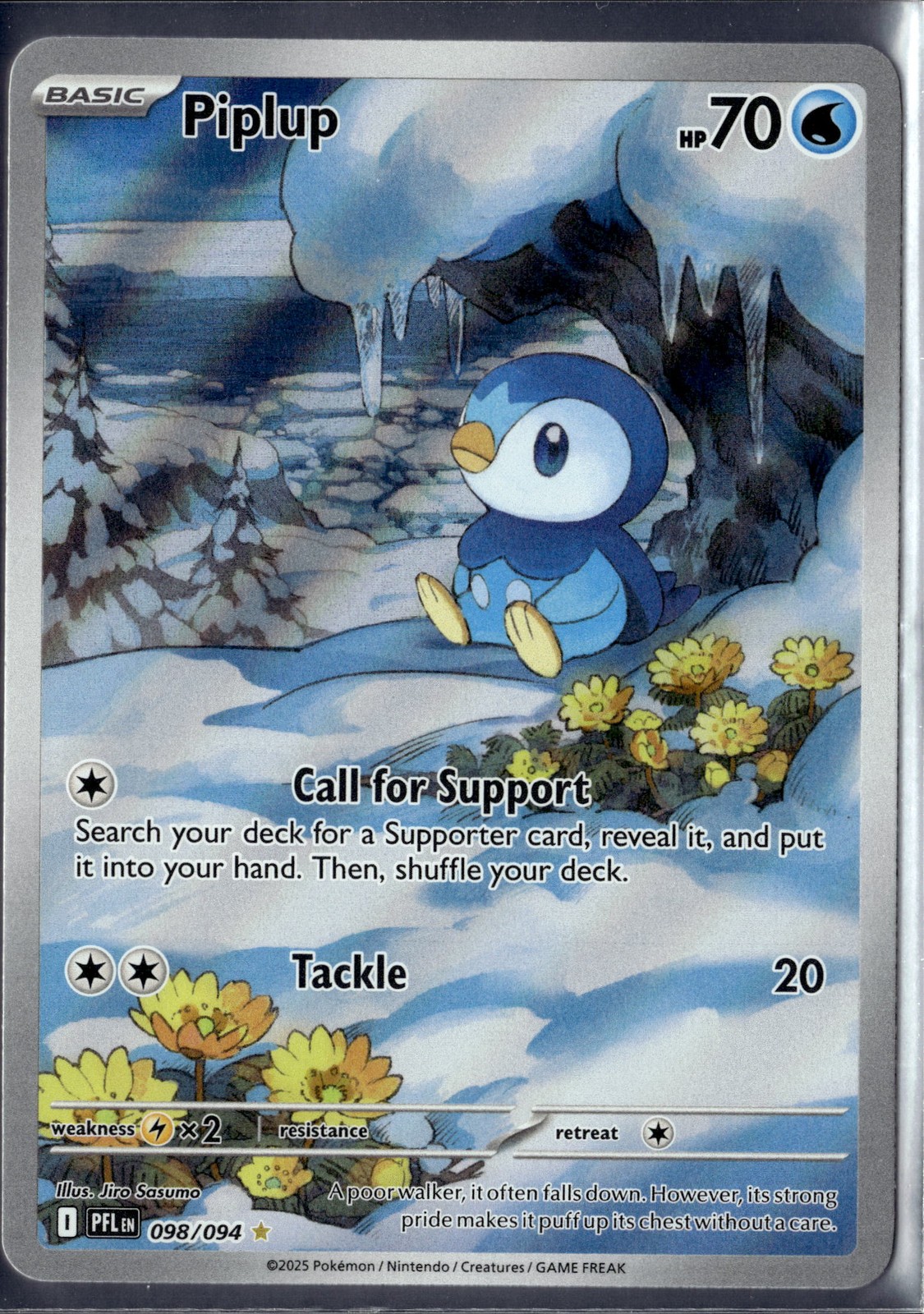 Piplup 098 Phantasmal Flames Illustration Rare Full Art NM Pokemon TCG