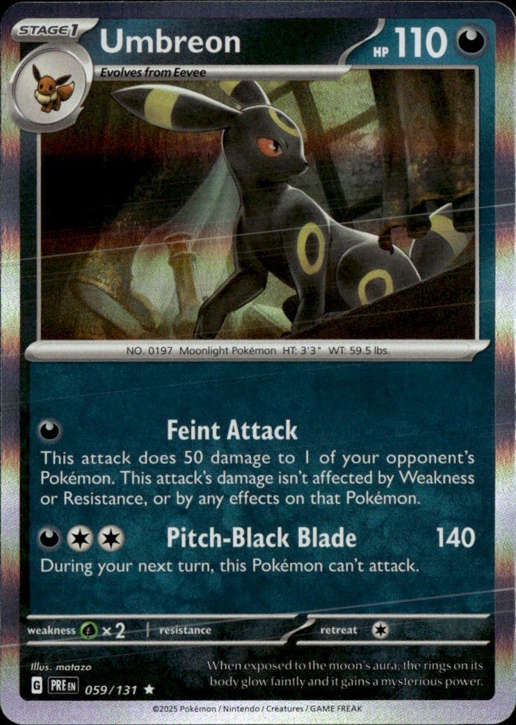 Umbreon Rare SV: Prismatic Evolutions 059/131 NM matazo