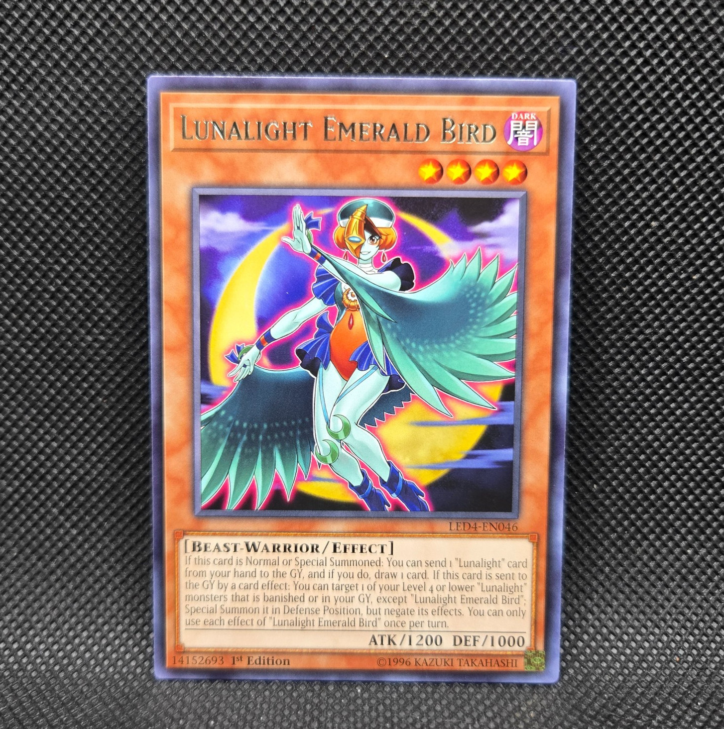 Yugioh Lunalight Emerald Bird (LED4-EN046) 1st Edition RARE (NEAR MINT)