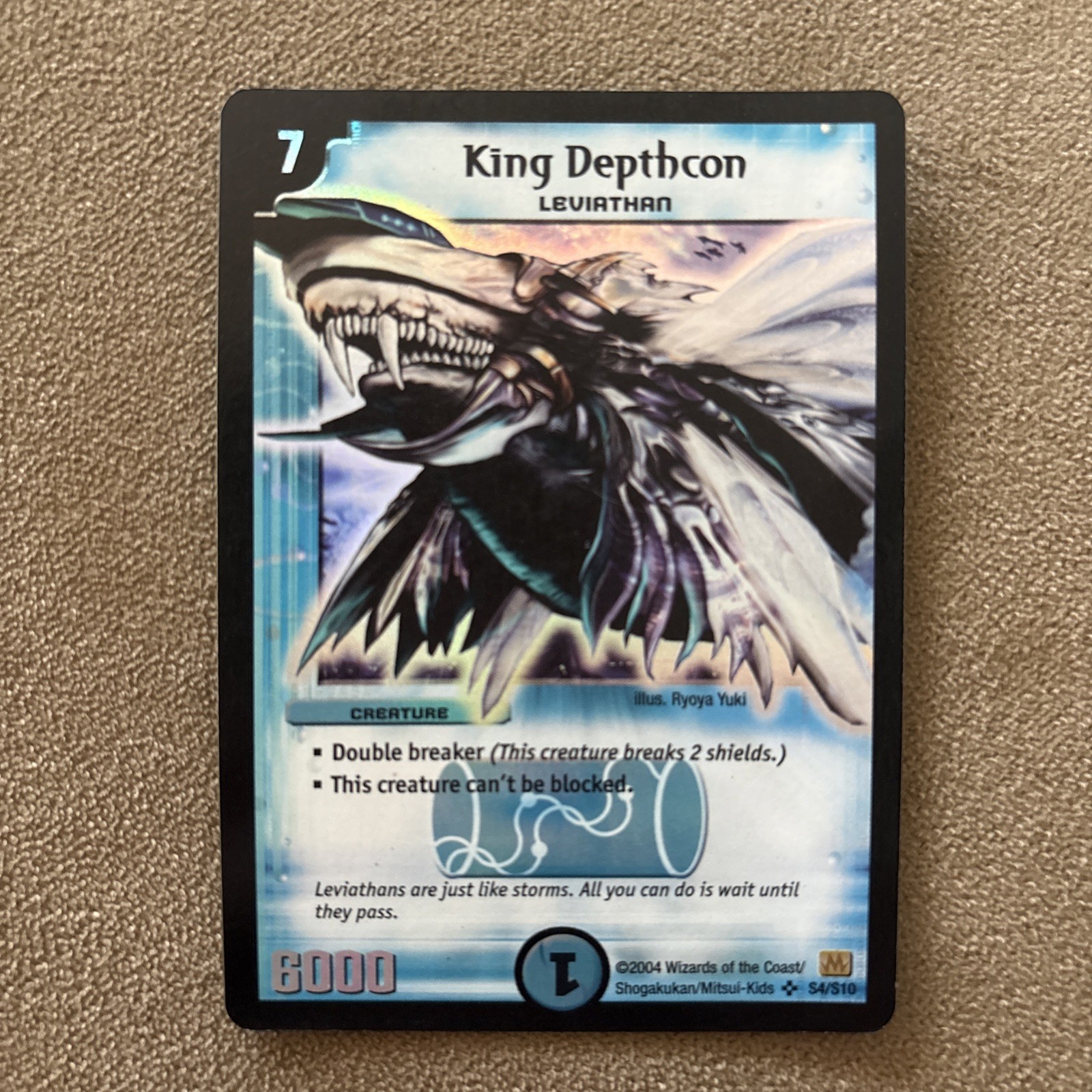Duel Masters Card TCG – King Depthcon – Super Rare – DM-01 – Played LP S4/S10