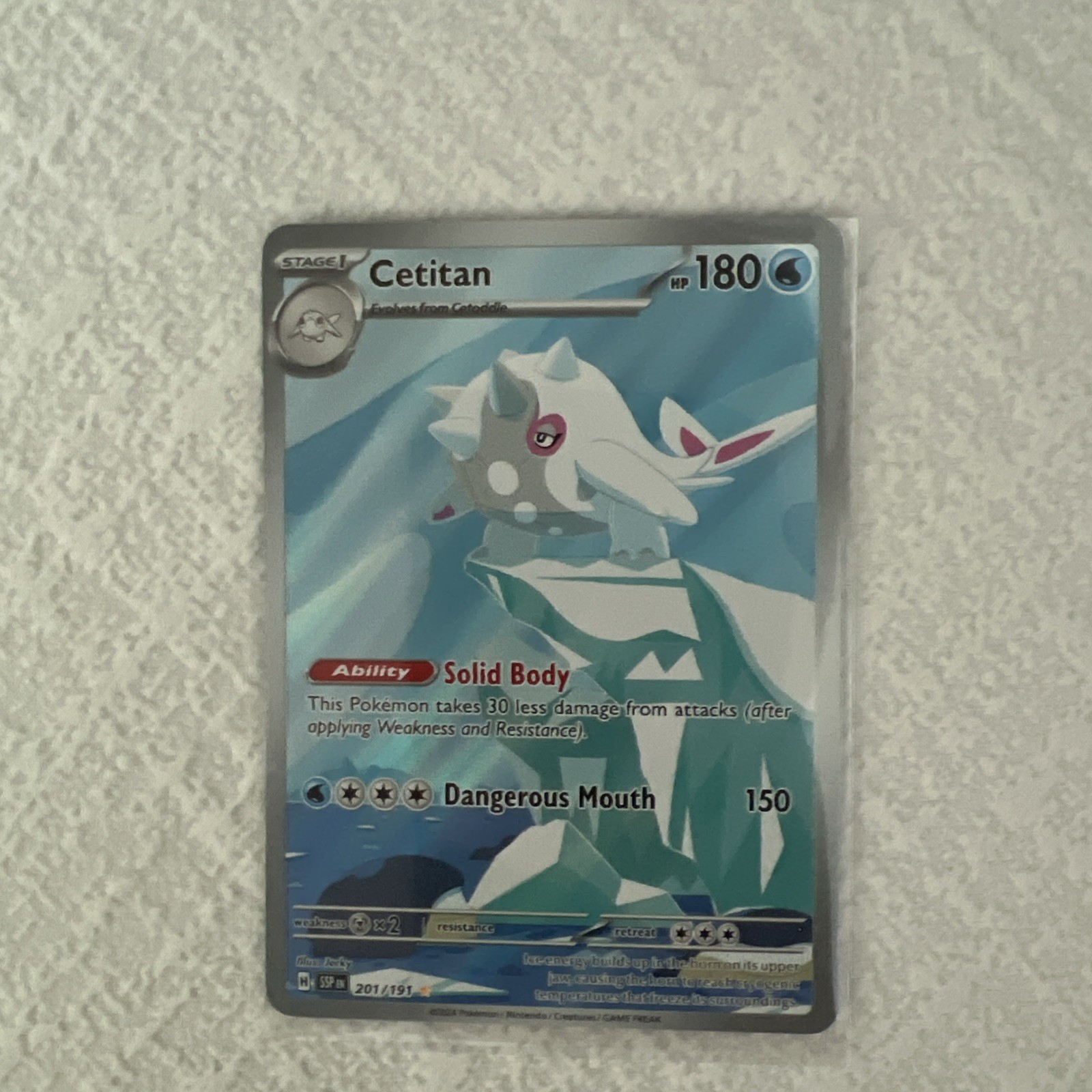 Cetitan 201/191 Sv08: Surging Sparks Holo Pokémon TCG NM