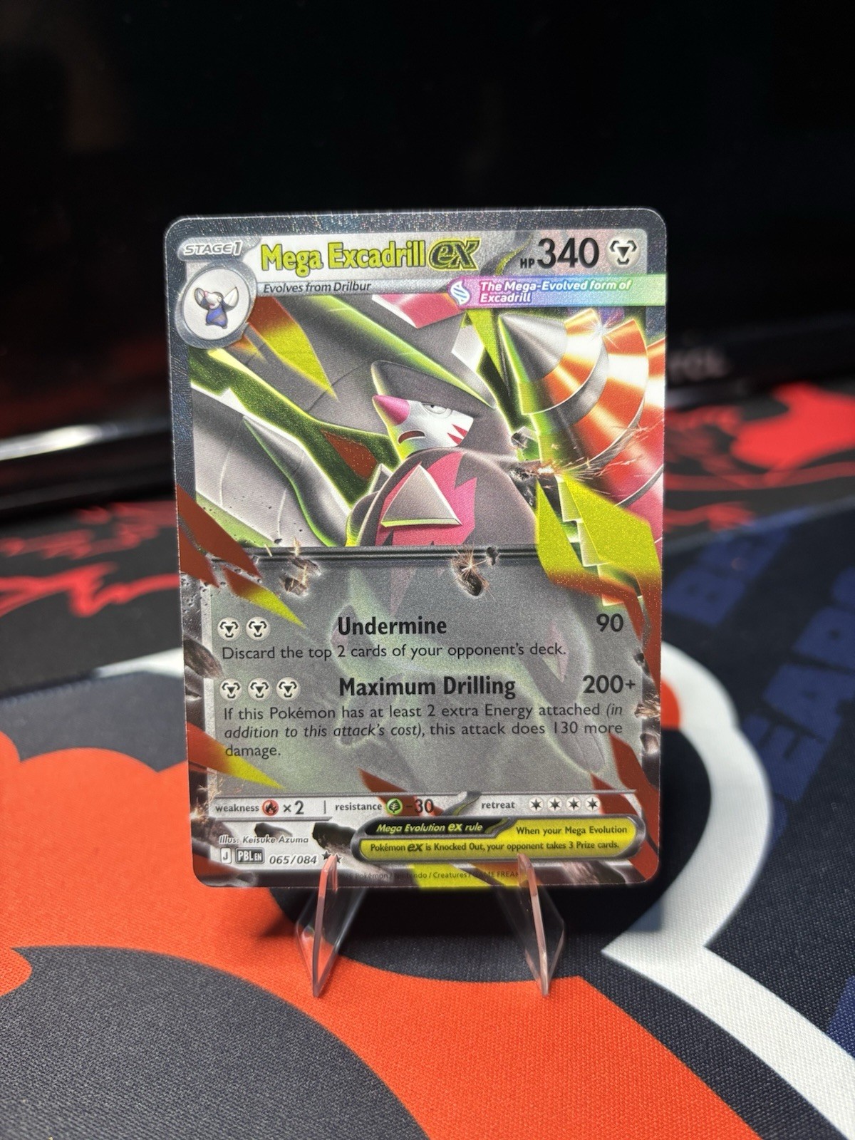 Mega Excadrill ex 065/084 Double Rare Pitch Black Pokemon Holo Near Mint