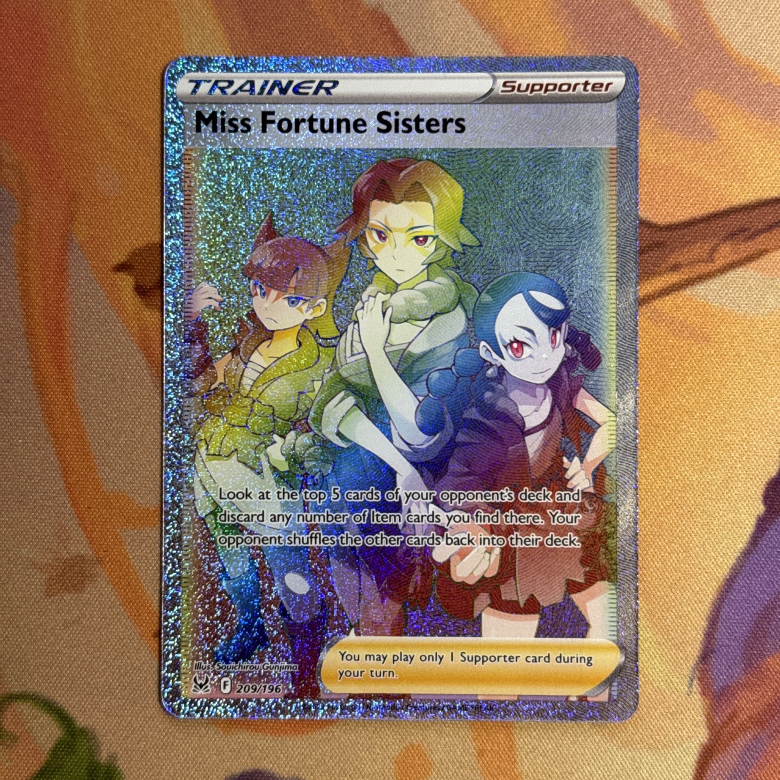 Pokemon MISS FORTUNE SISTERS 209/196 – Lost Origin – HYPER RARE FULL ART