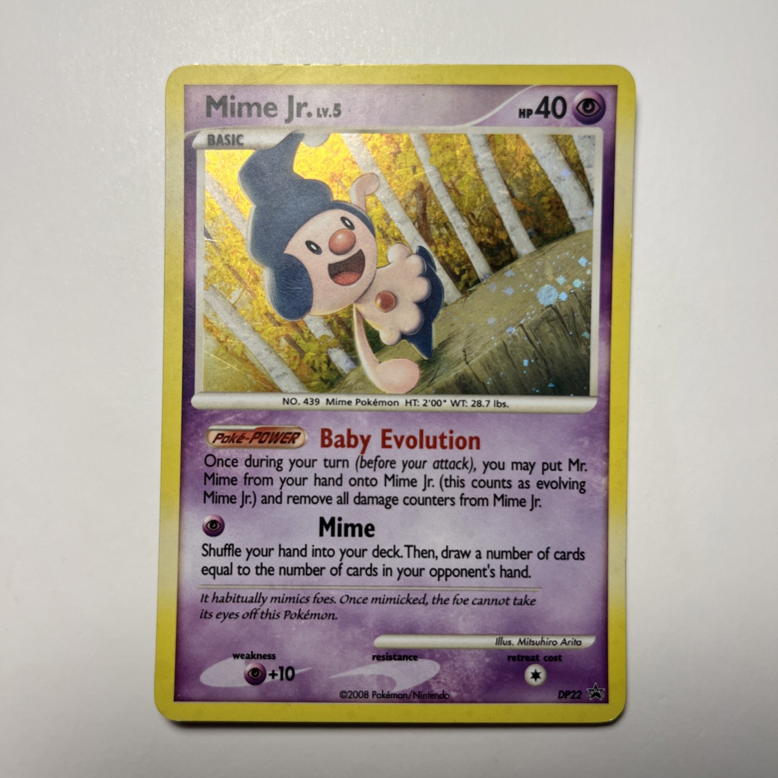 Mime Jr. DP22 Holo Diamond and Pearl Promos Pokemon Card