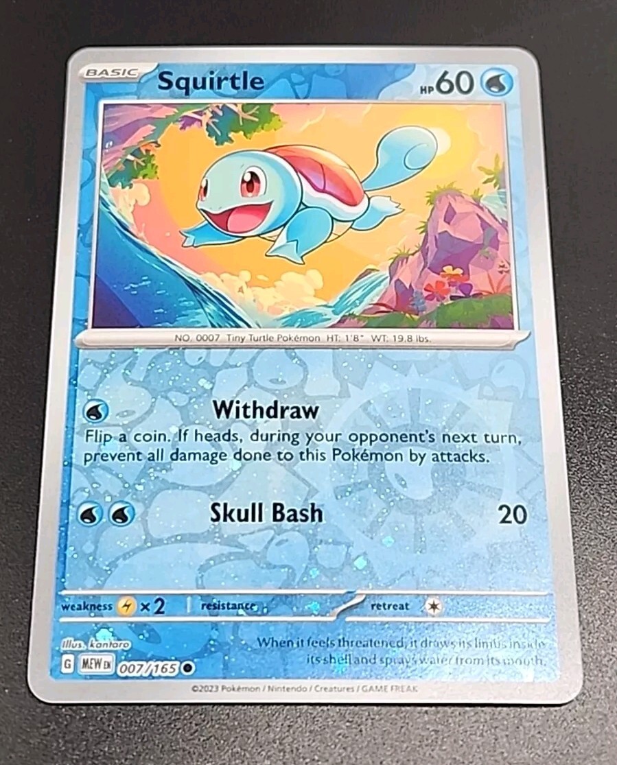 Pokemon Squirtle Cosmos Holo Reverse 7/165 English 151 Promo Costco Exclusive D