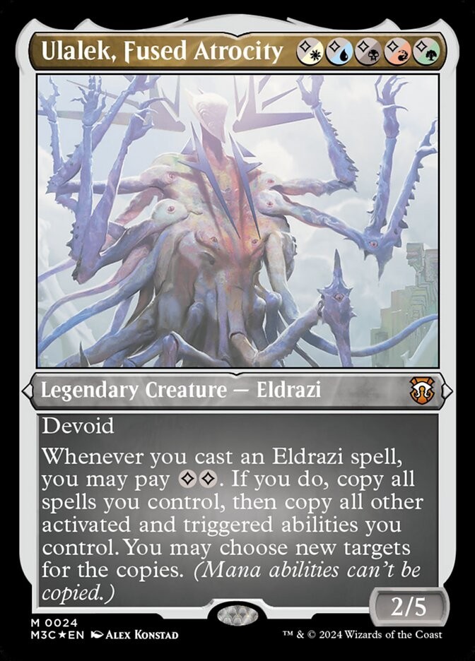 Ulalek, Fused Atrocity 0147 Thick Stock Foil Modern Horizons 3 MTG Near Mint