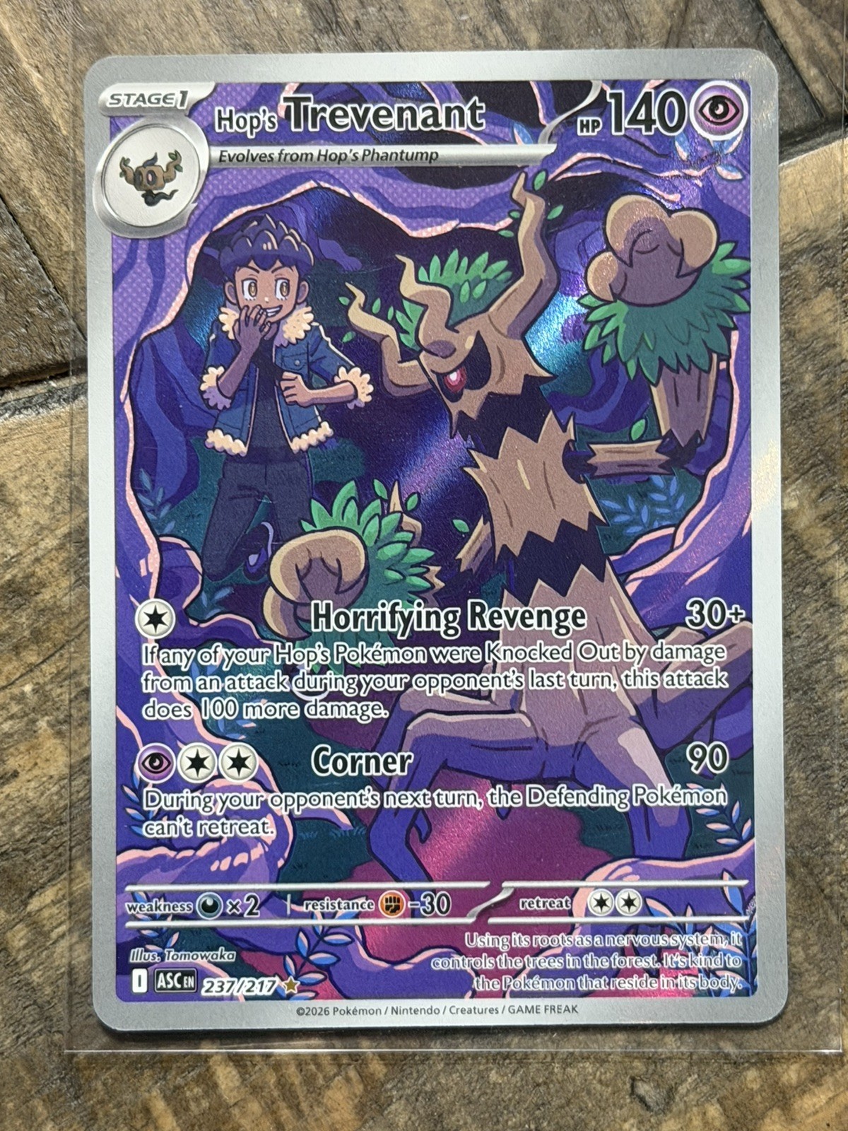 2026 Pokemon Ascended Heroes Hop’s Trevenant 237/217 Illustration Rare Holo