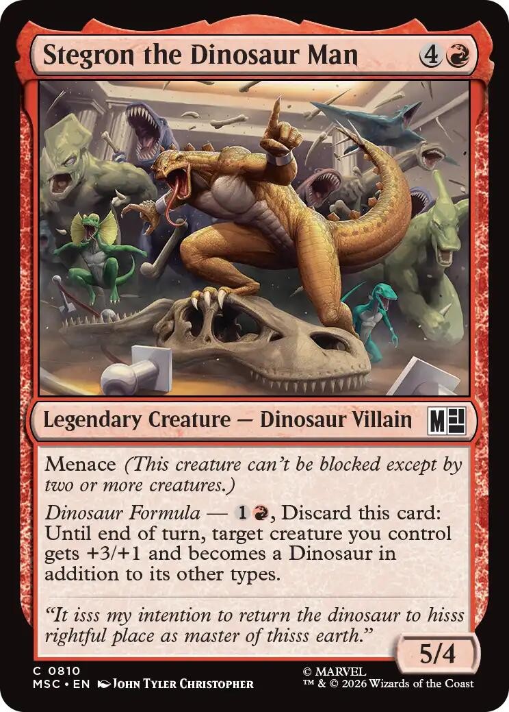 Stegron the Dinosaur Man – 810 – NM – Common – Commander: Marvel Super Heroes