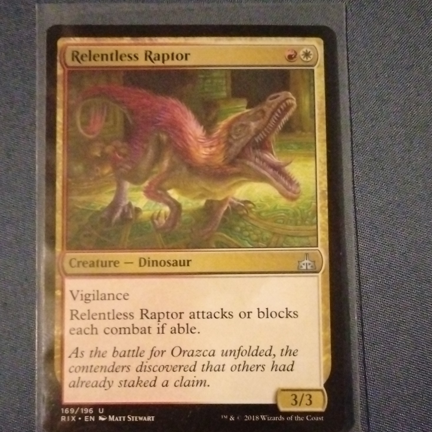 Wizards of the Coast Relentless Raptor 169/196 RIX Uncommon Red/White Regular