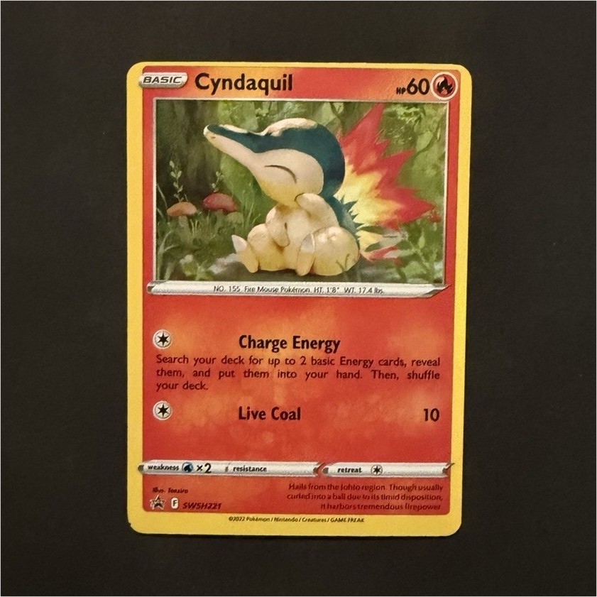 Cyndaquil SWSH221 Holo promo Error Miscut EN LP/MP