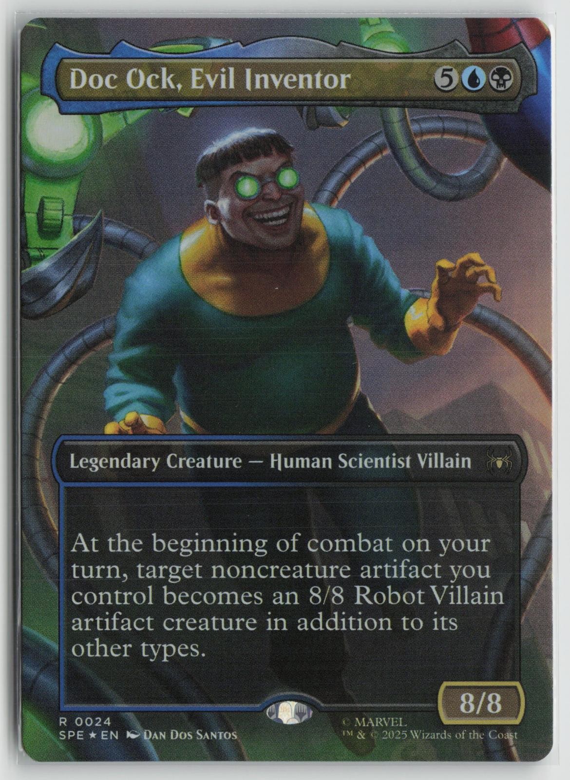 Doc Ock, Evil Inventor (Borderless) LP Foil 24 Marvel’s Spider-Man MTG