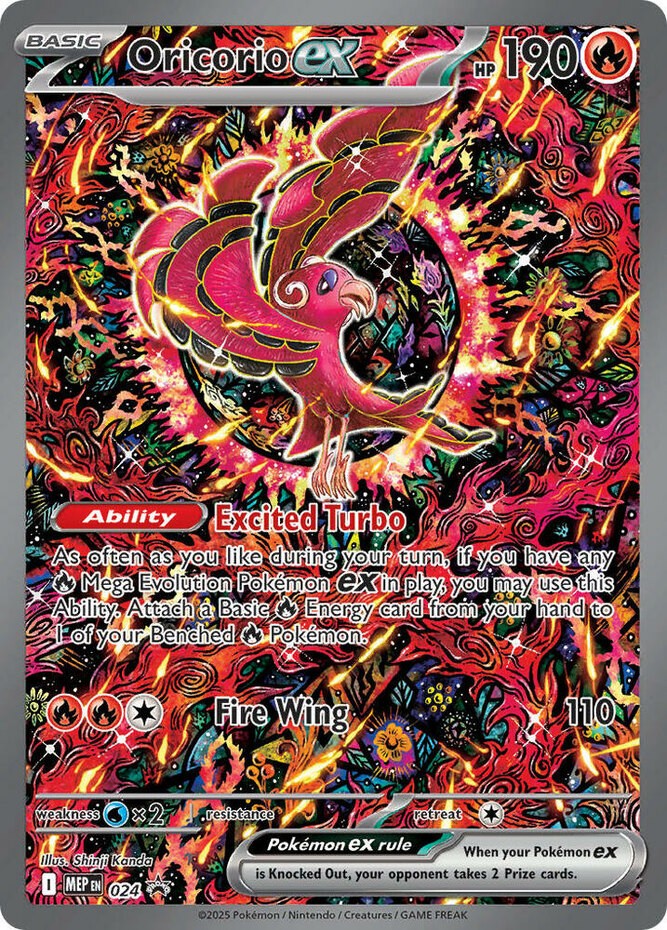 NM-Mint Oricorio ex – MEP024 – MEP Black Star Promos Pokemon MEP Black Star Prom
