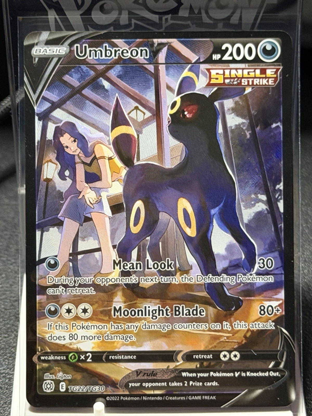 Pokemon TCG Umbreon V TG22/TG30 Trainer Gallery Holo Single Strike.
