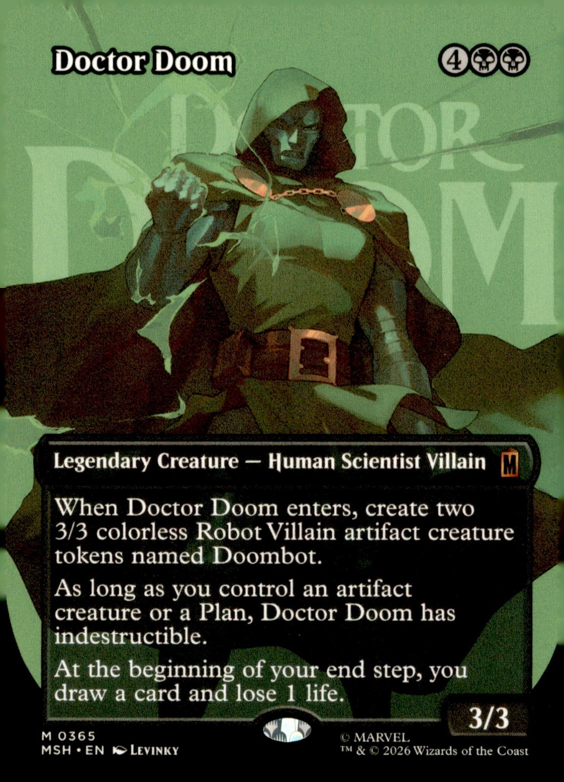 Doctor Doom (Borderless) () 365 NM Marvel Super Heroes M Magic: The Gathering