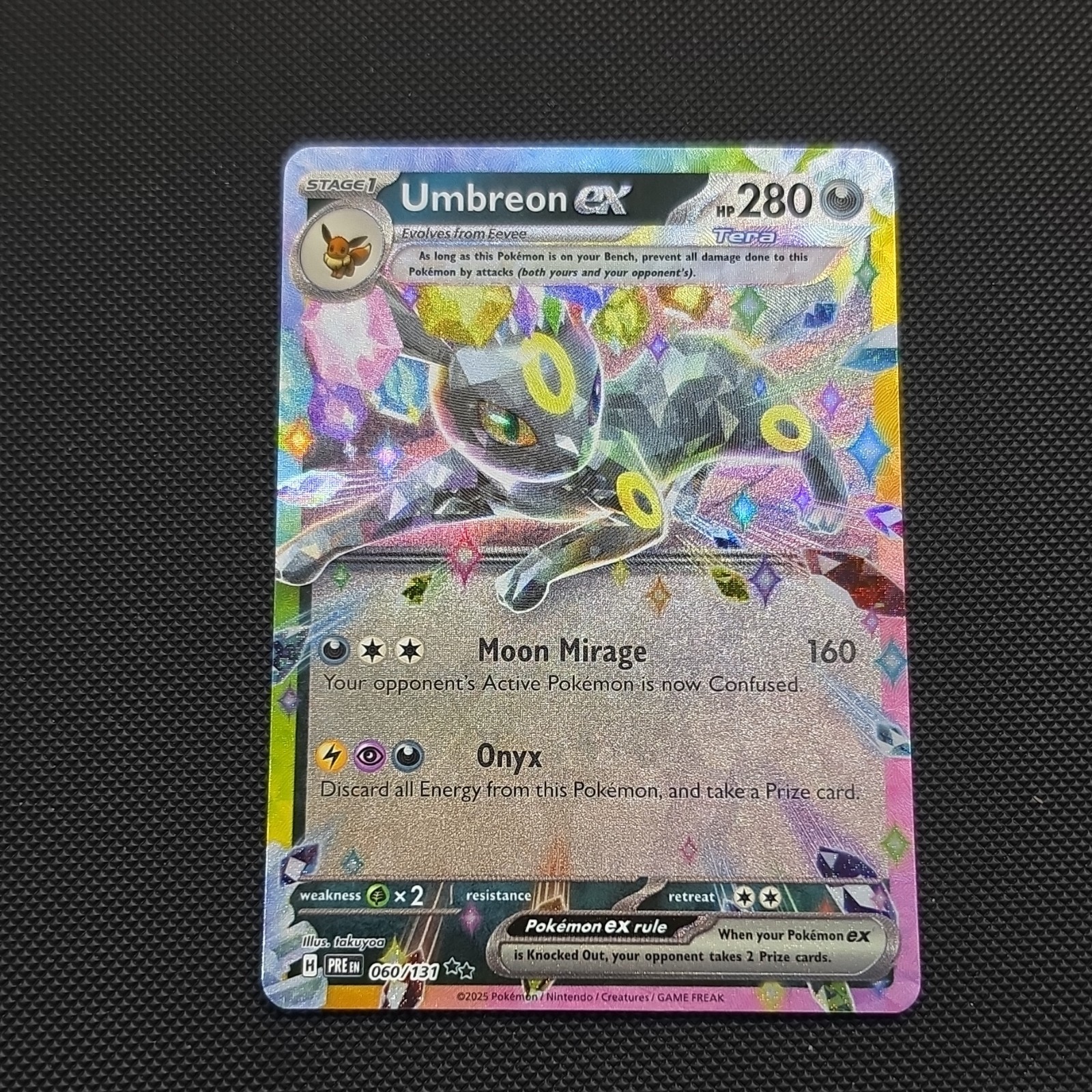 Pokémon Umbreon EX Double Rare Holo 060/131 Sv Prismatic Evolutions 280 HP