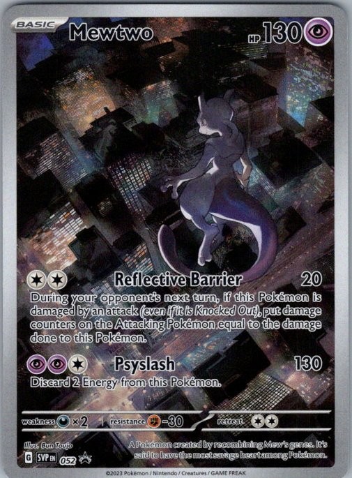 Mewtwo – 052 Promo SV: Scarlet & Violet Promo Cards DAMAGED CREASED